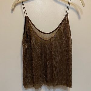 Sparkly Pleated Tank Top